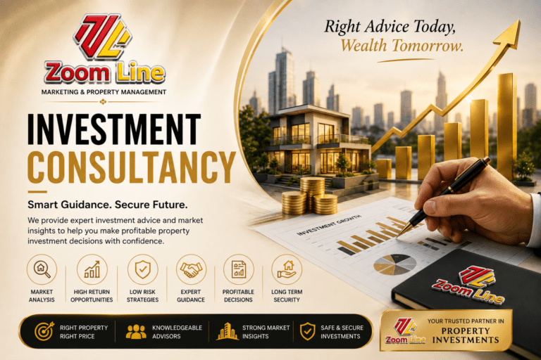 Real estate investment consultancy services by Zoom Line Marketing in Islamabad